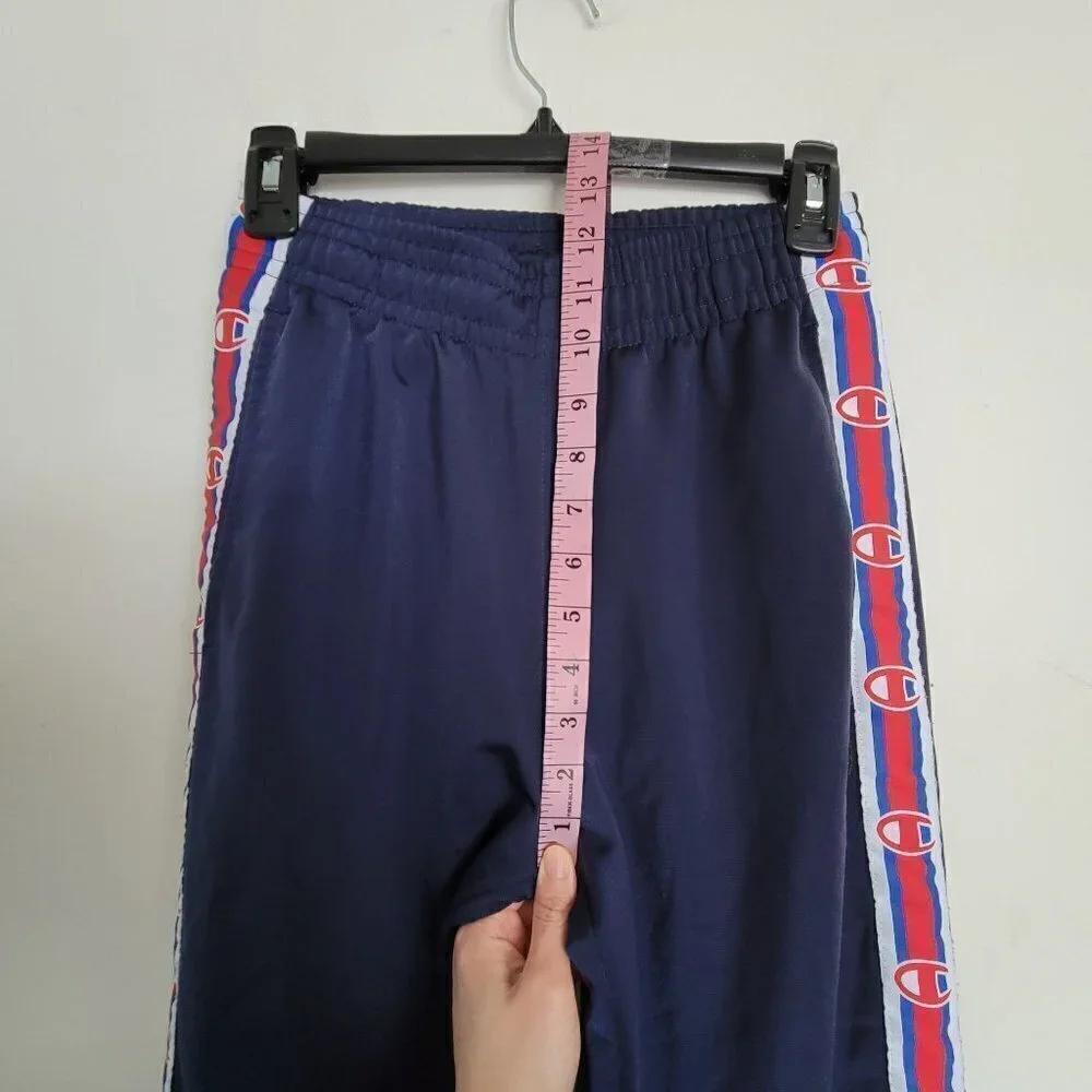 Champion Men's Vintage Striped Drawstring Pull On Jogger Sweatpants Blue Size XS